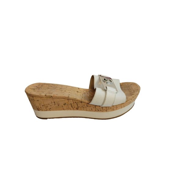 Micheal Kors Women's Wedge Leather Platform Sandal Rubber Outsole Size 8.5M - Picture 5 of 8